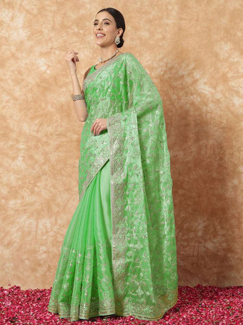 Gota patti saree myntra hotsell