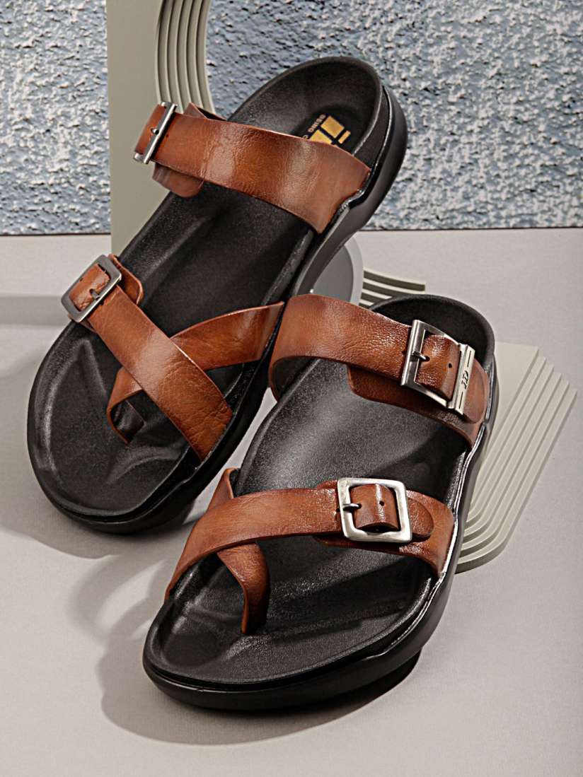 Buy ID Men Leather Comfort Sandals Sandals for Men 29722778 Myntra