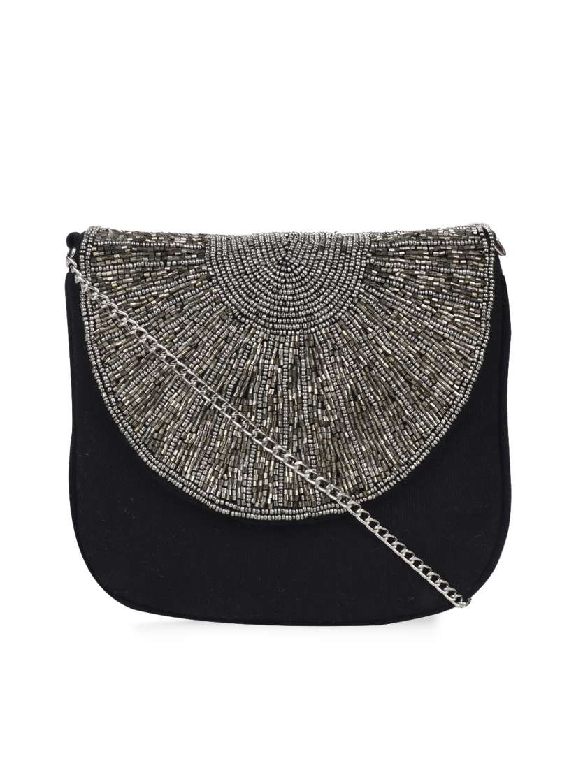 Buy Diwaah Black Embellished Sling Bag Handbags for Women 2972376 Myntra