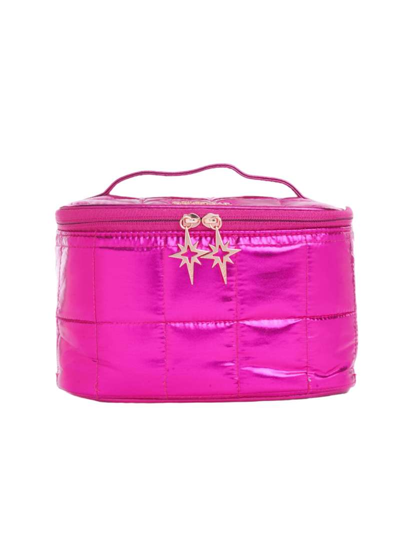 Buy Colorbar Metallic Magic Soft Vanity Textured Makeup Pouch Shocking Pink Makeup Pouch for Women 29736898 Myntra