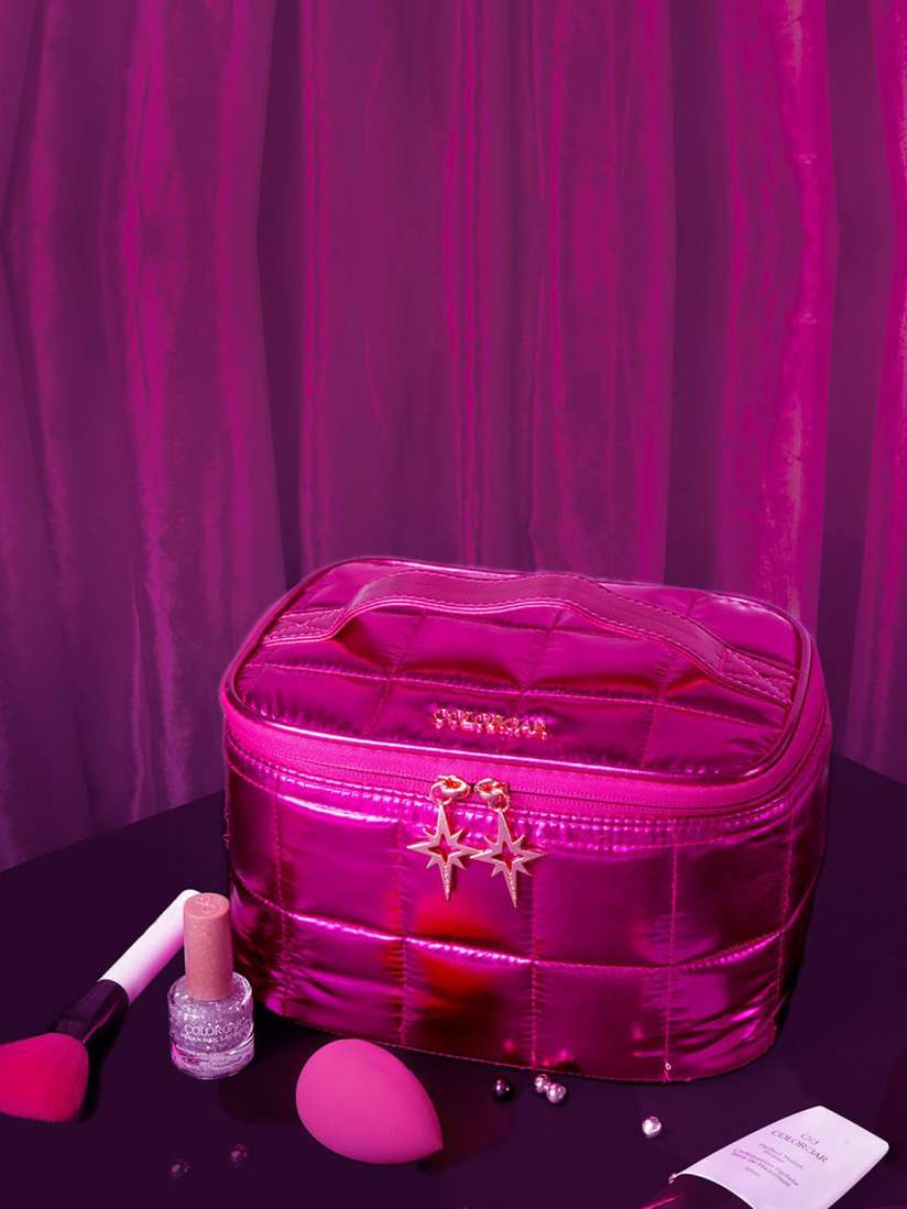 Buy Colorbar Metallic Magic Soft Vanity Textured Makeup Pouch Shocking Pink Makeup Pouch for Women 29736898 Myntra