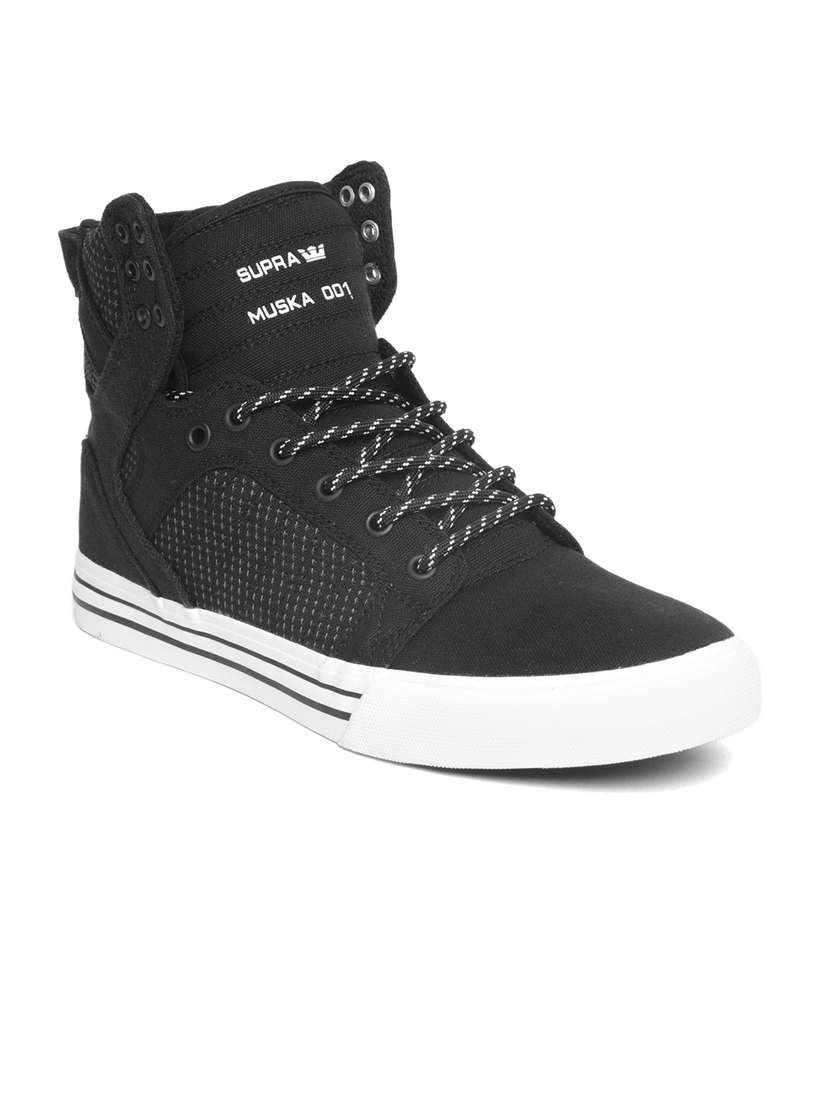 Myntra Supra Black High Top Sneakers Supra Women Black CUTTLER Mid