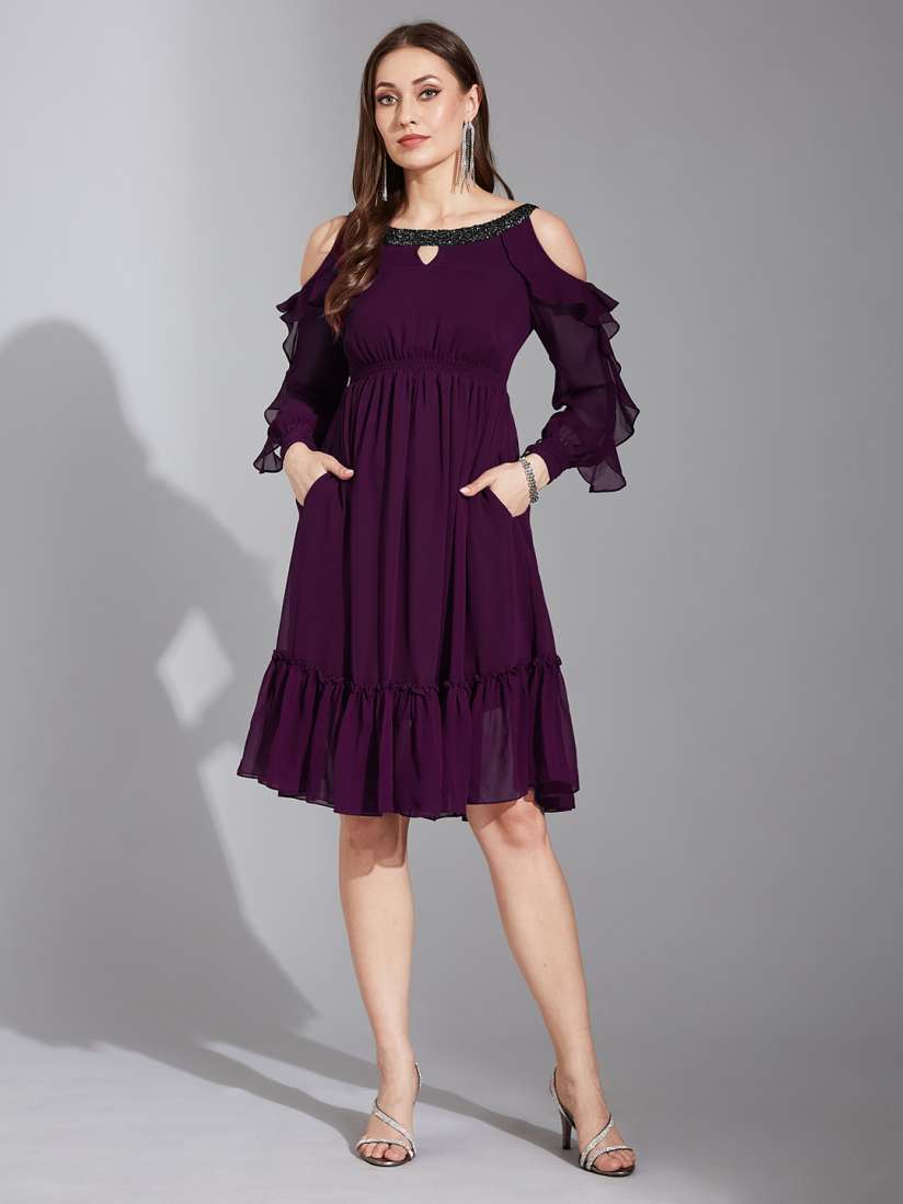 Cold shoulder dress myntra hotsell