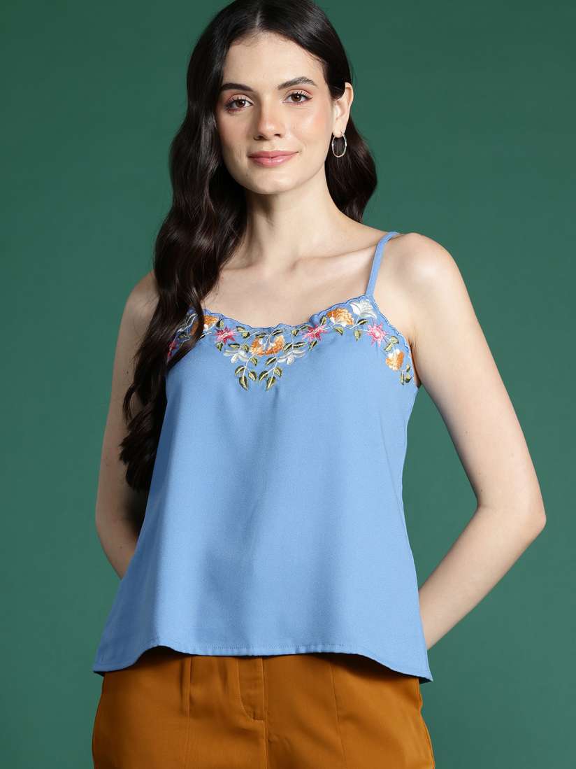 Buy DressBerry Floral Embroidered Top Tops for Women 29760834 Myntra
