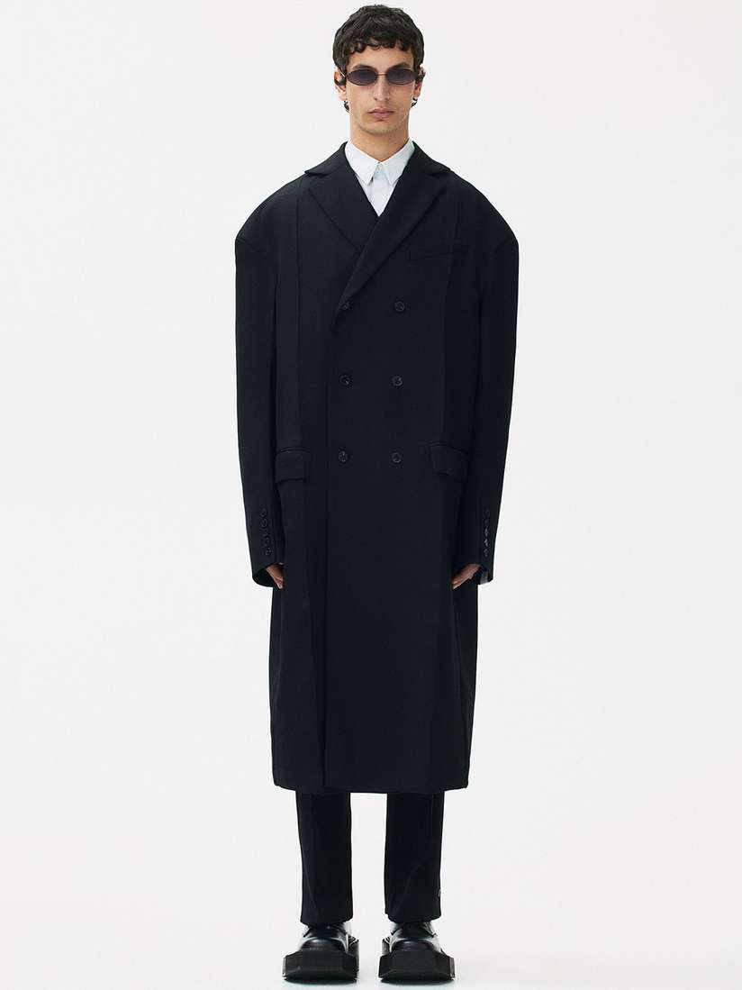 H&m Mens Navy Peacoat Wool Outerwear Pea Coat Men H&m Men