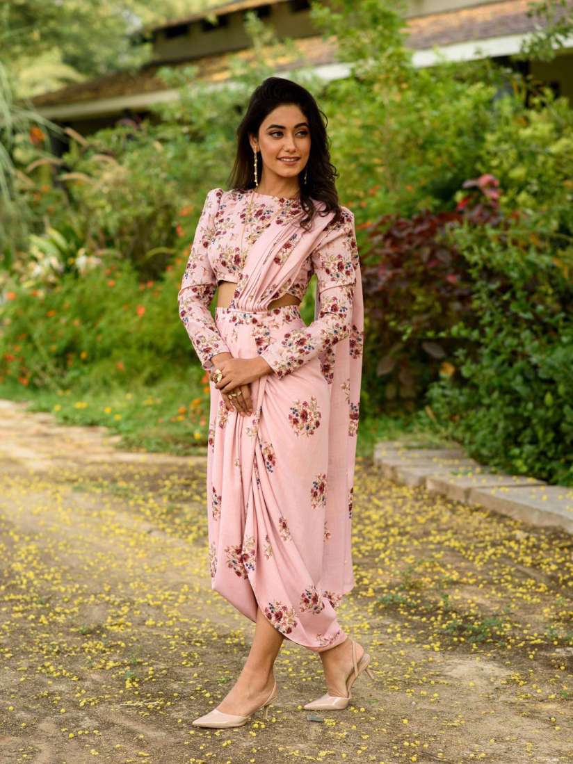 Buy Pasha Floral Dhoti Saree Sarees for Women 29770620 Myntra