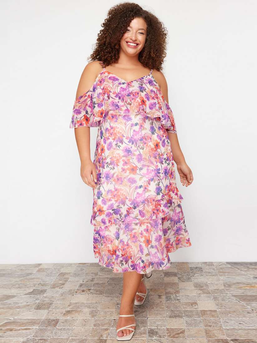Cold shoulder dress myntra best sale