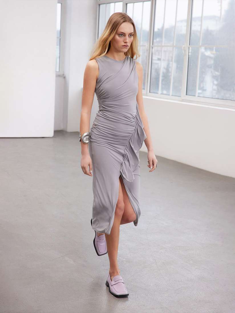 Front slit sheath dress 2025