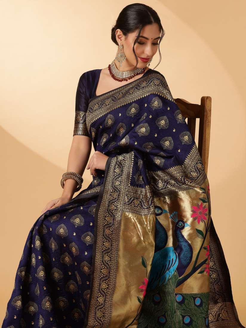 Myntra paithani sarees clearance