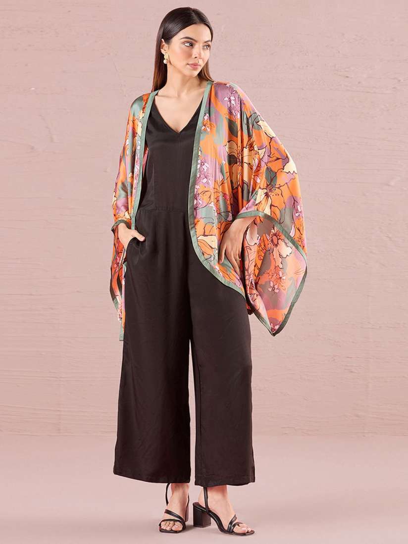 Buy navyasa by liva V Neck Basic Jumpsuit with Shrug Jumpsuit for Women 29791282 Myntra