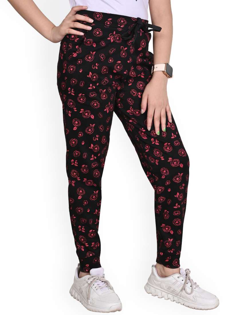 Ladies floral joggers cheap