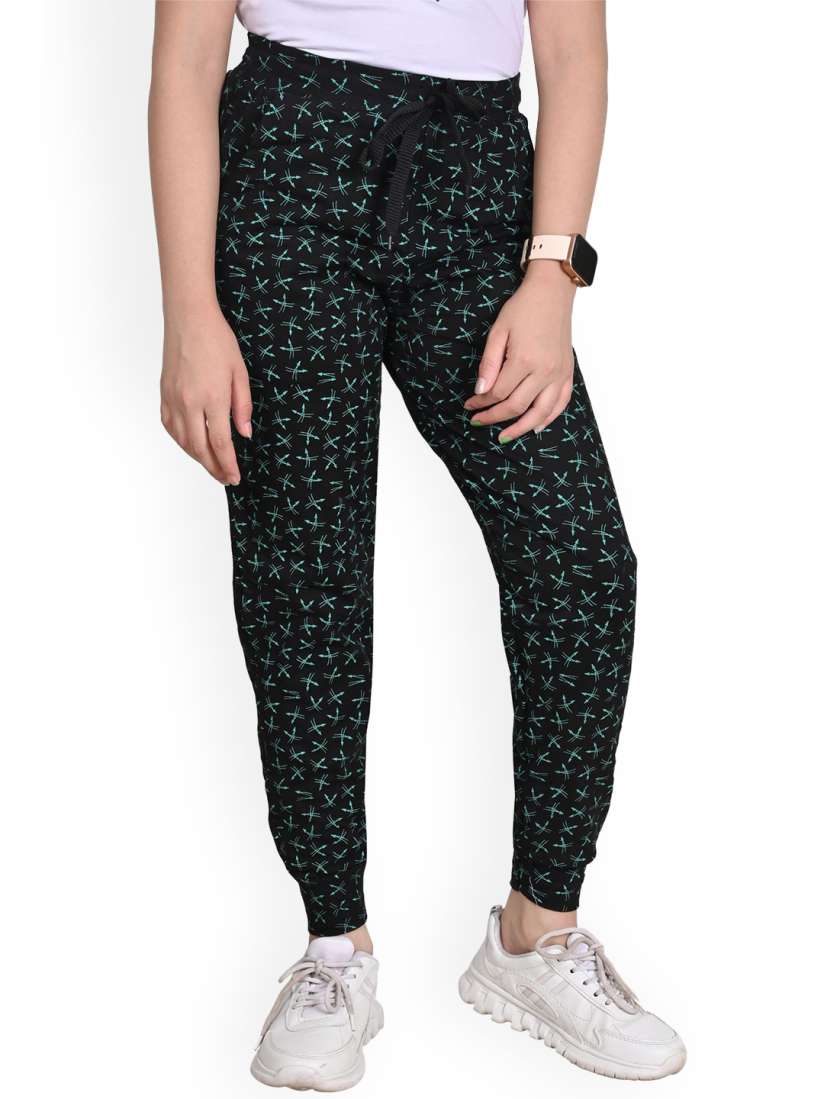 Printed joggers ladies best sale