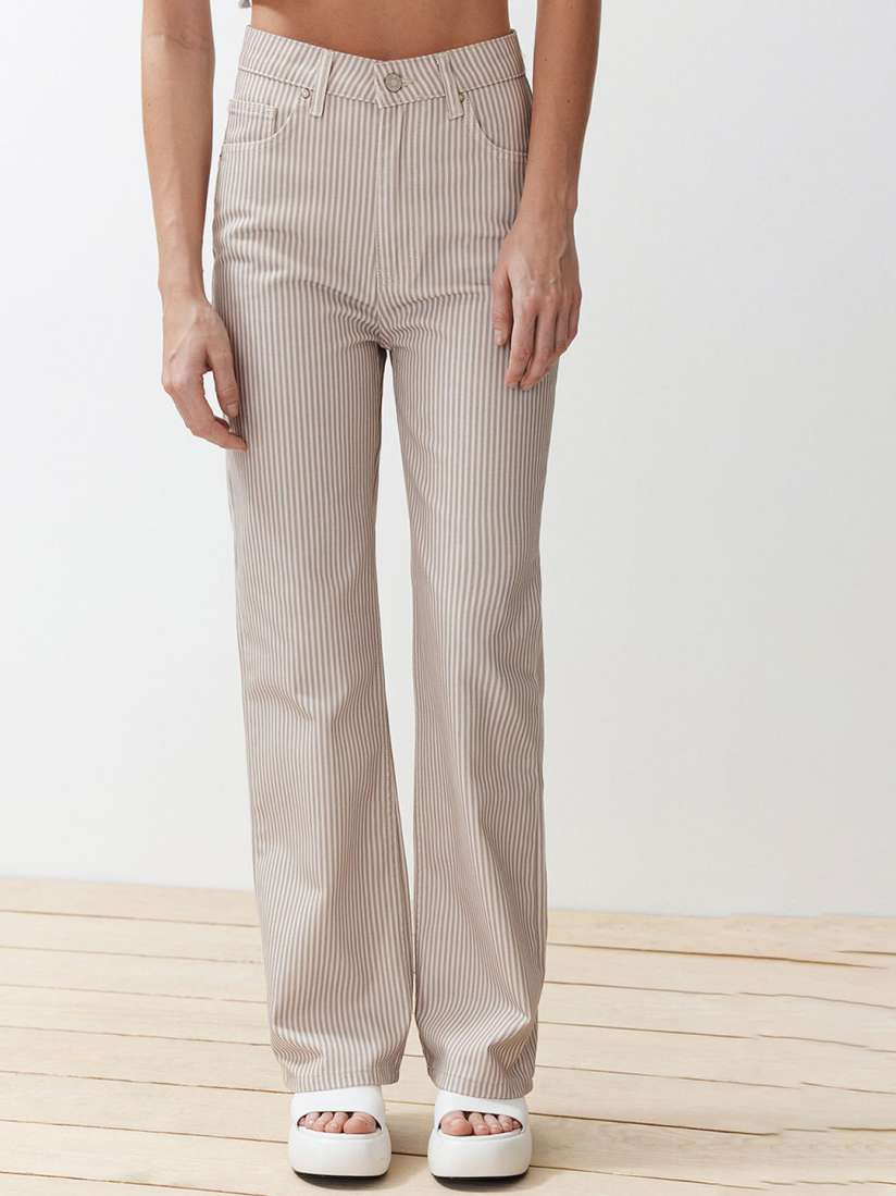 Side stripe jeans myntra hot sale