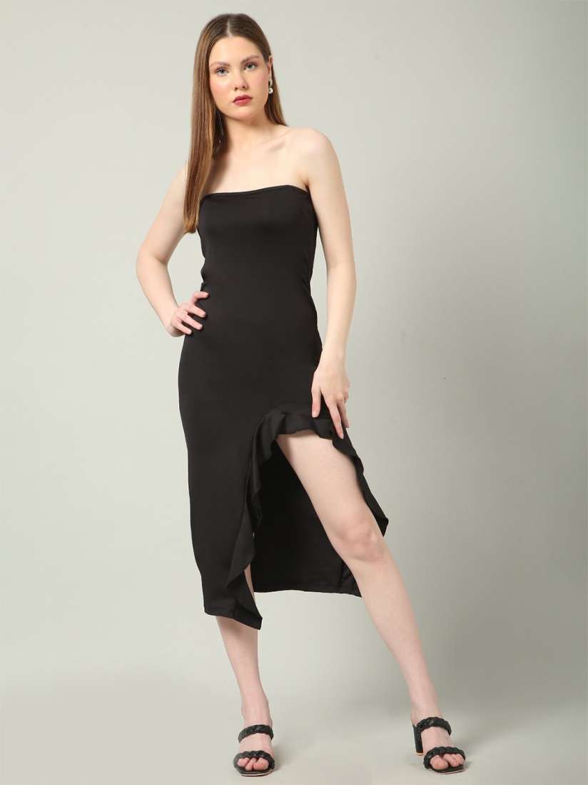 Bodycon high low dress cheap