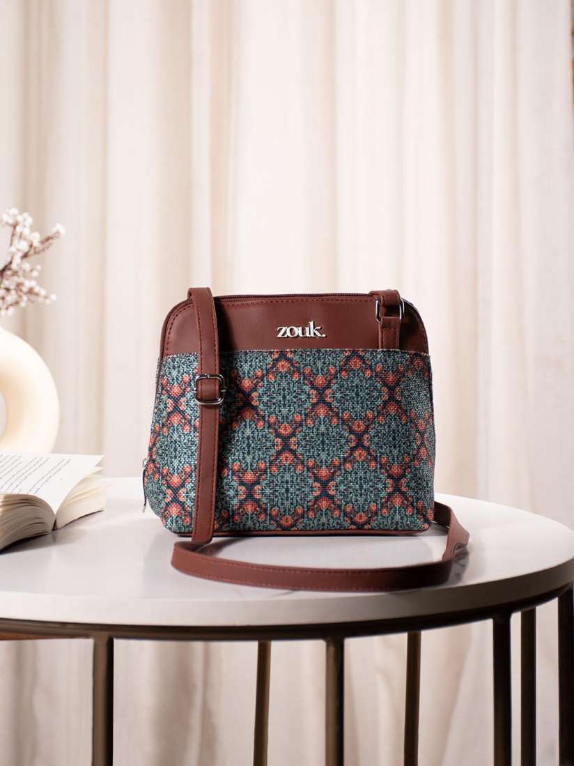 Buy ZOUK Floral Printed Structured Sling Bag Handbags for Women 29799032 Myntra