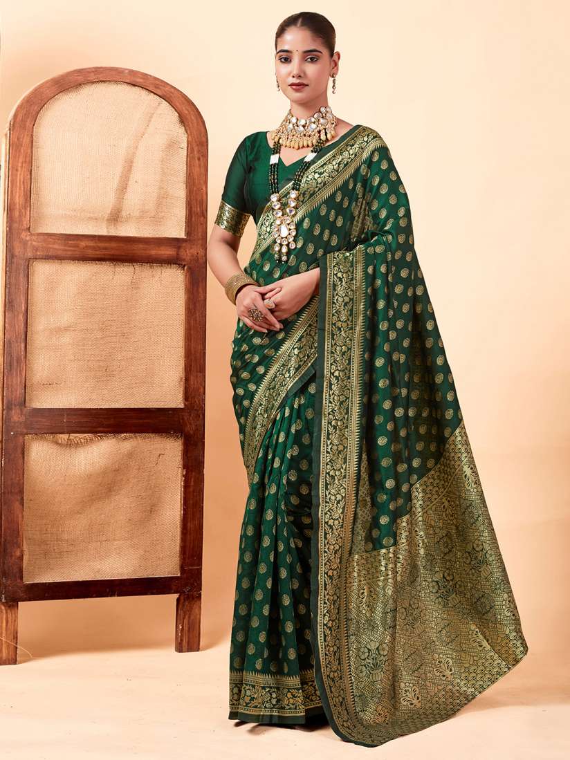Buy KALINI Ethnic Motifs Zari Banarasi Saree Sarees for Women 29801468 Myntra