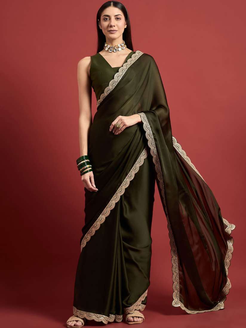 Buy all about you Embroidered Satin Saree Sarees for Women 29809000 Myntra