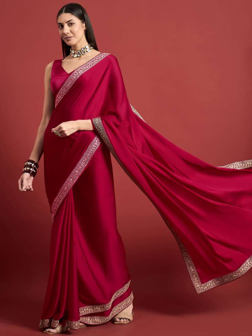 Satin saree online myntra online