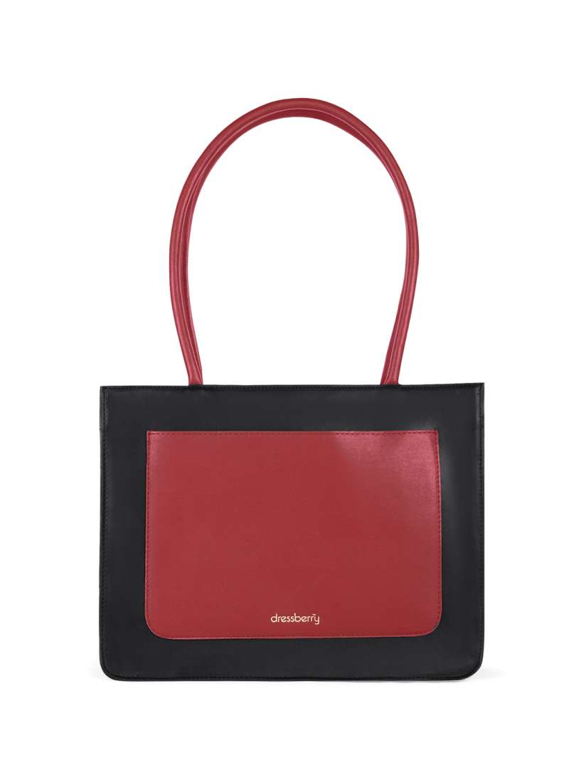 Buy DressBerry Black Colourblocked Structured Shoulder Bag Handbags for Women 29809798 Myntra