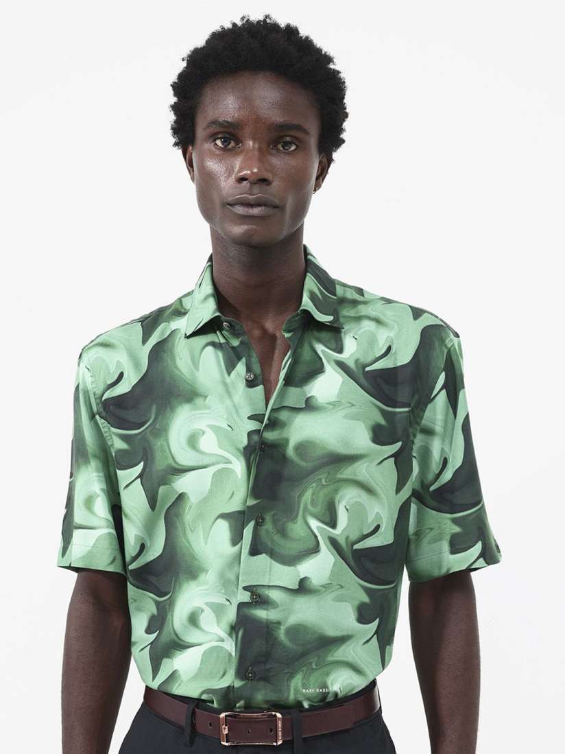 Buy RARE RABBIT Men Propus Boxy Abstract Printed Shirt Shirts for Men 29811910 Myntra