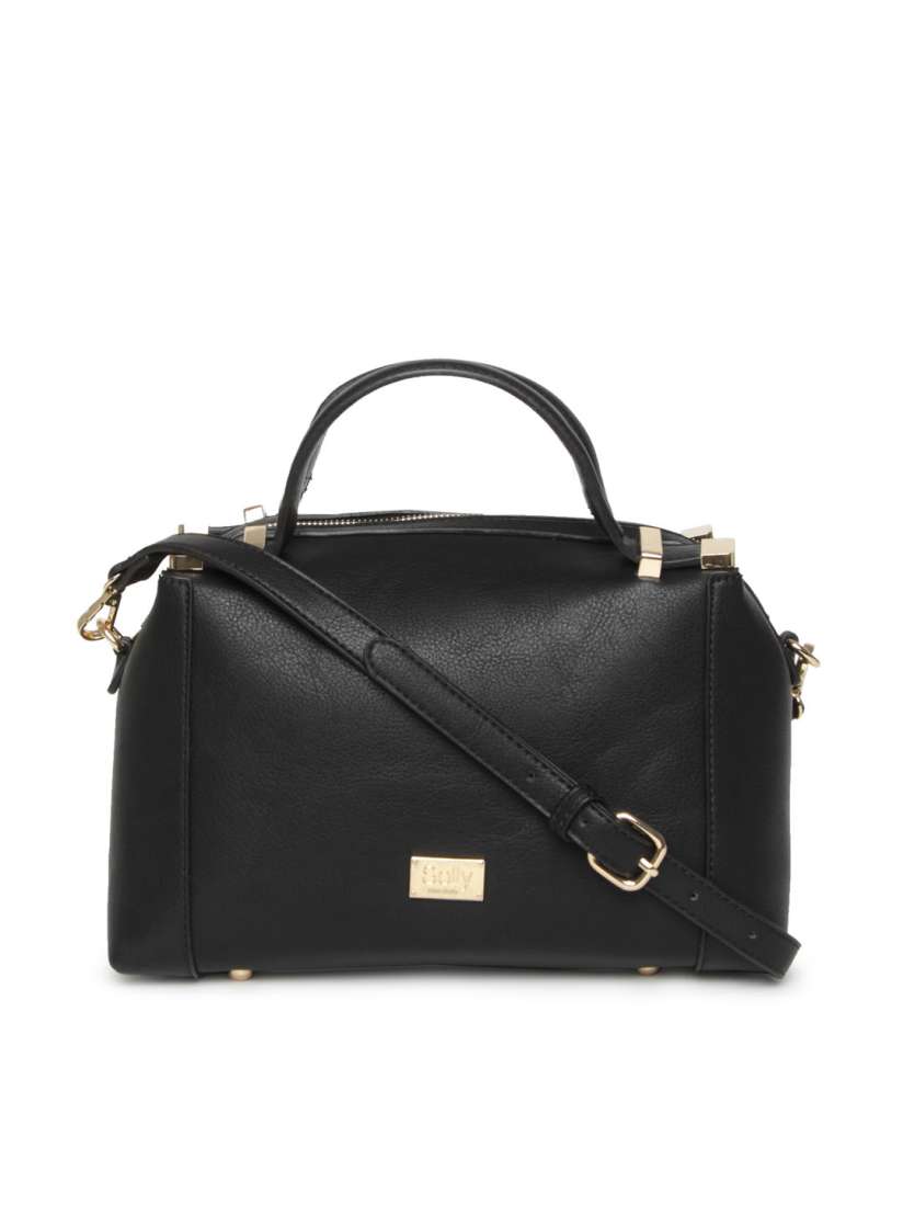 Allen solly black solid handheld bag store
