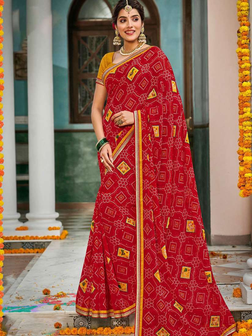 Laxmipati bandhani sarees deals