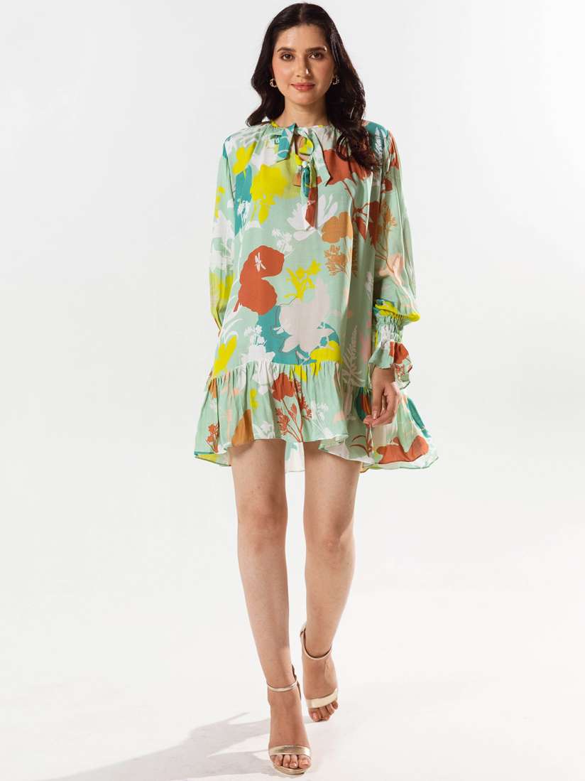 Buy AROOP INDIA Floral Print A Line Dress Dresses for Women 29826316 Myntra