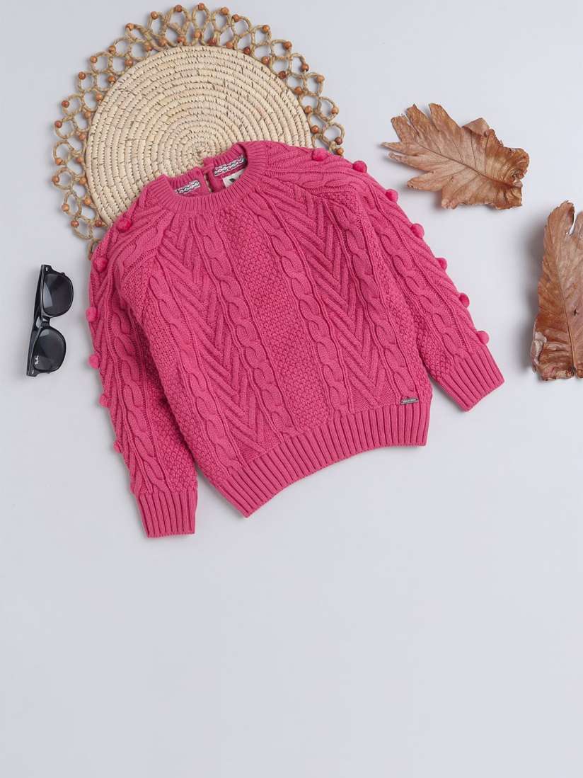Buy Yellow Apple Girls Round Neck Woollen Pullover Sweaters for Girls 29837664 Myntra