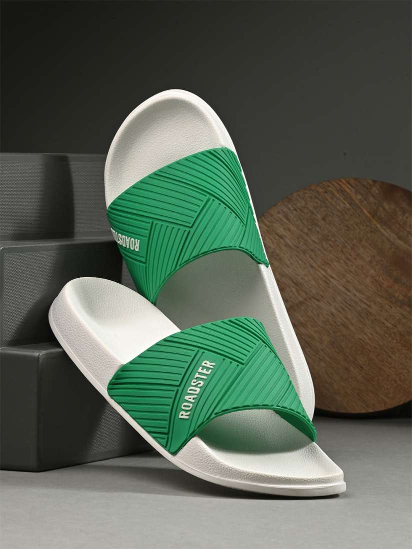 Mens green sliders online