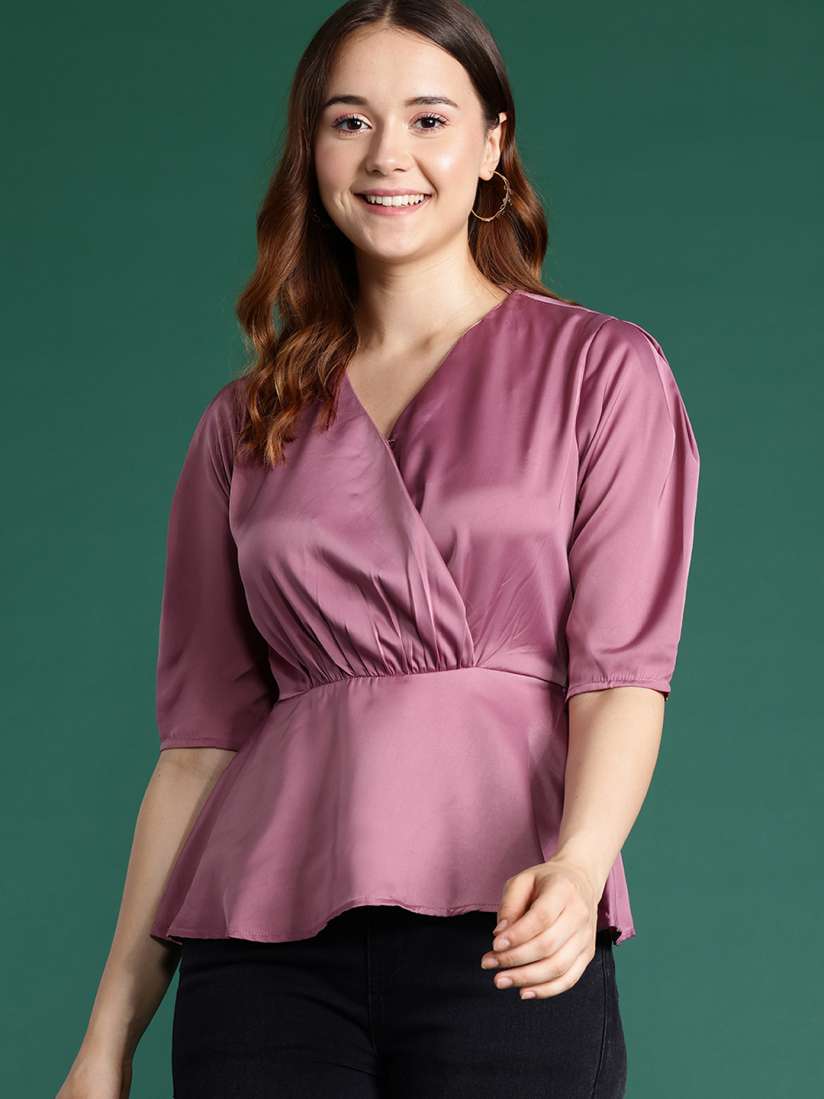 Buy DressBerry Flared Wrap Top Tops for Women 29843683 Myntra