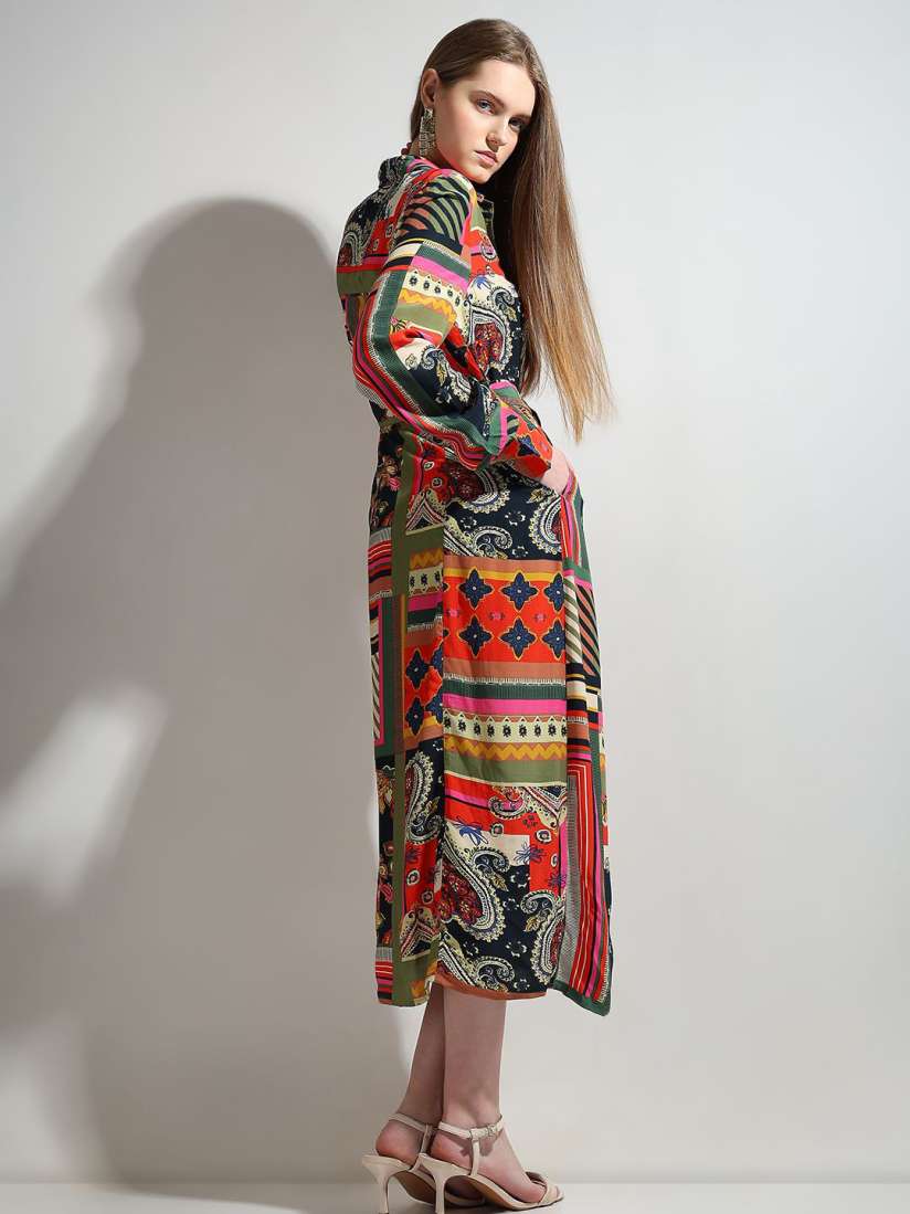 Buy Vero Moda Women Ethnic Motifs Printed Shirt Midi Dress With Belt Dresses for Women 29844173 Myntra