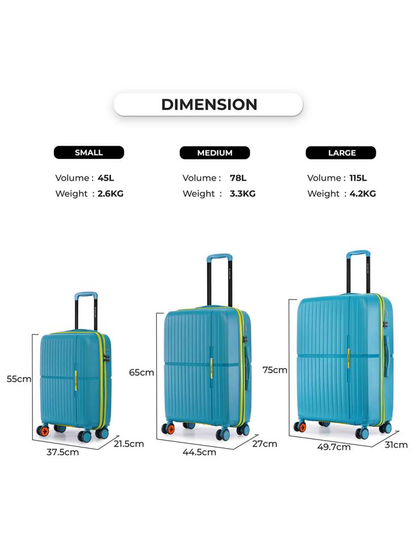 Buy Nasher Miles Springfield Polypropylene Medium Navy Blue Trolley Bag 24 Inch 65cm Trolley Bag for Unisex 29846460 Myntra