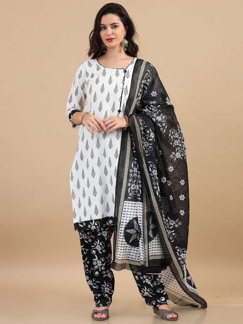 Buy MIRAAN Printed Pure Cotton Unstitched Dress Material Dress Material for Women 29850048 Myntra
