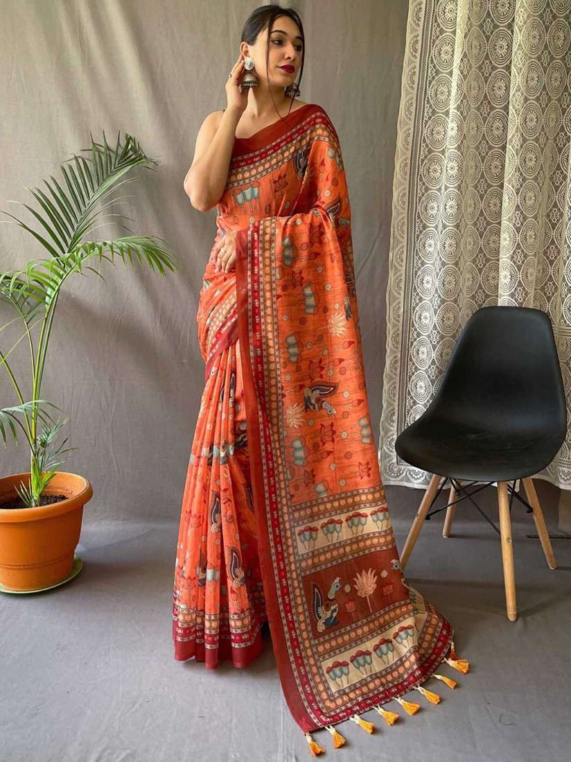 Myntra kalamkari sarees clearance