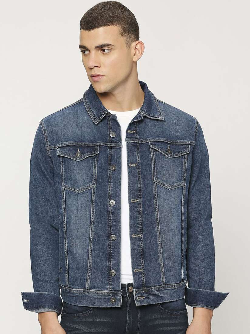 Buy Pepe Jeans Men Washed Striped Denim Jacket Jackets for Men 29851941 Myntra