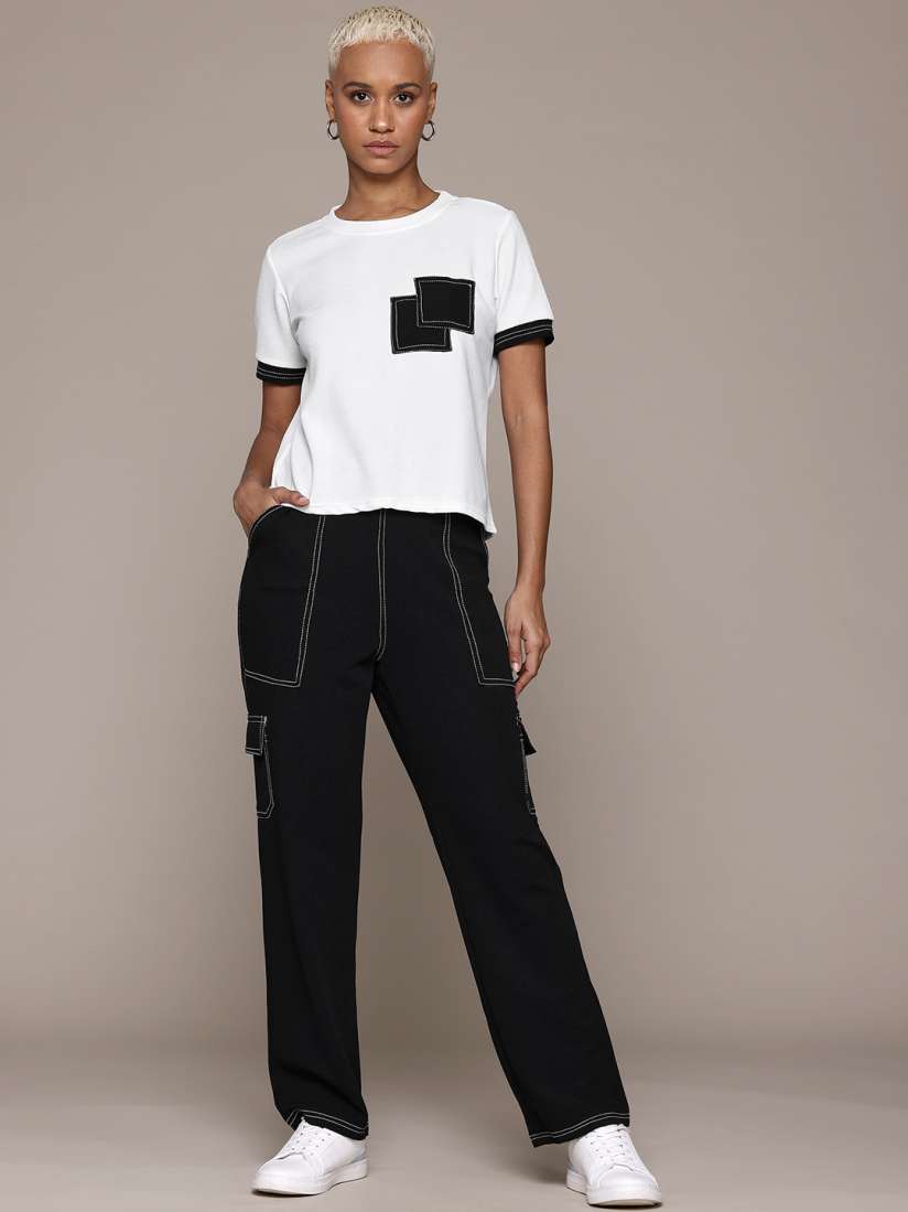 Buy Roadster T shirt With Trouser Co Ords for Women 29852065 Myntra