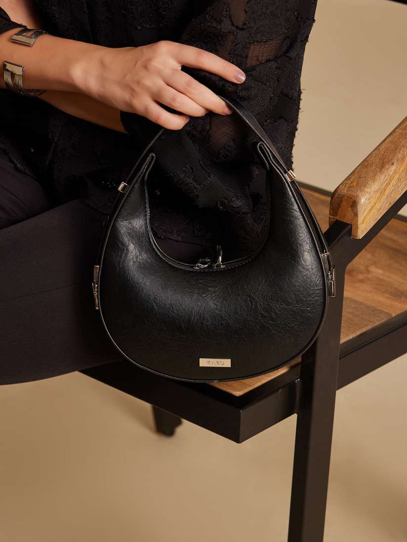 Buy Kazo Textured Half Moon Hobo Bag Handbags for Women 29853205 Myntra