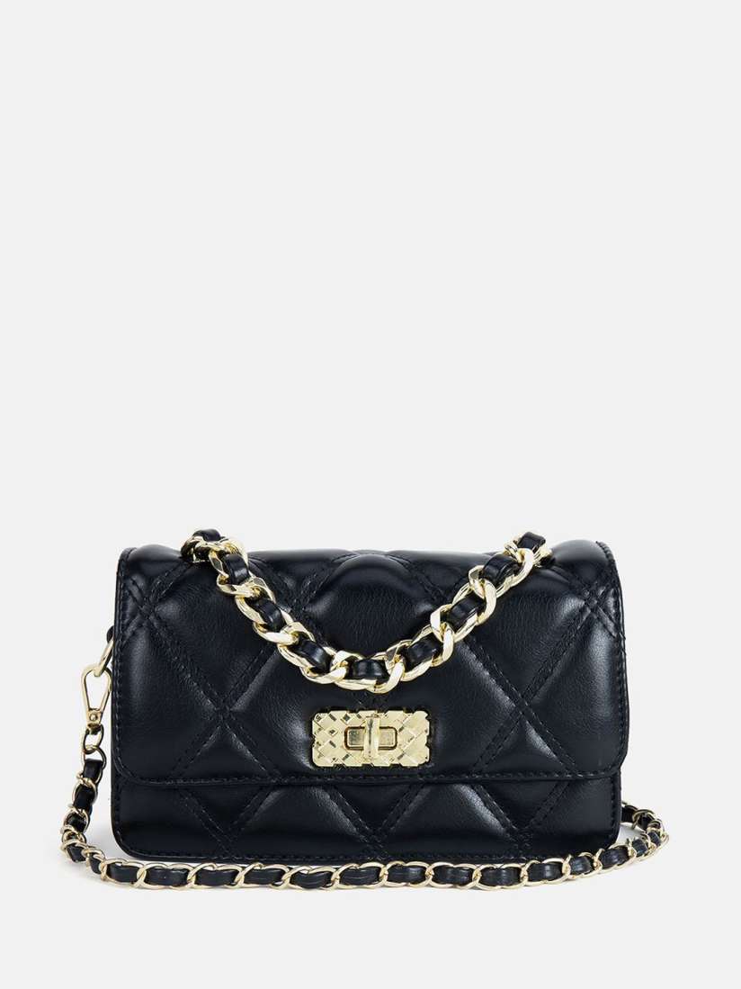 Buy Kazo Structured Sling Bag with Quilted Handbags for Women 29853209 Myntra