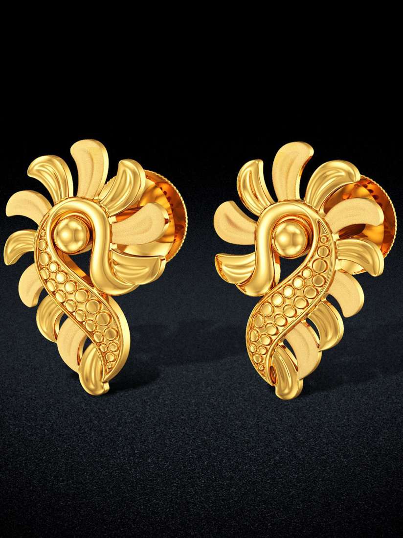 Buy Joyalukkas 22KT BIS Hallmark Gold Stud Earrings 2.99 gm Earrings Gold for Women 29857477 Myntra