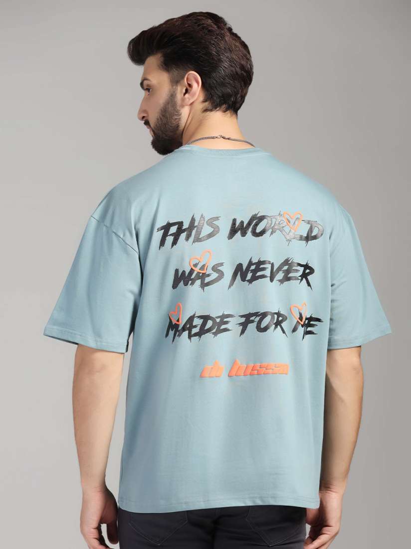 Buy DI LUSSO Men Graphic Printed Round Neck Oversized T shirt Tshirts for Men 29861576 Myntra