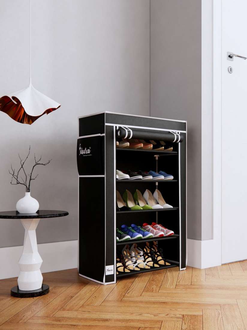 Buy Fabura Black 5 Tier Rectangle Shoe Rack Racks and Wardrobes for Unisex 29862469 Myntra