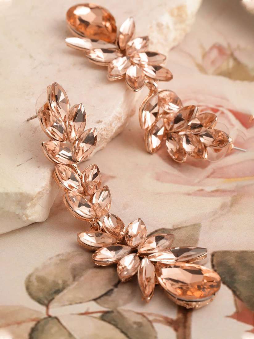 Buy YouBella Gold Plated Floral Drop Earrings Earrings for Women 29862955 Myntra