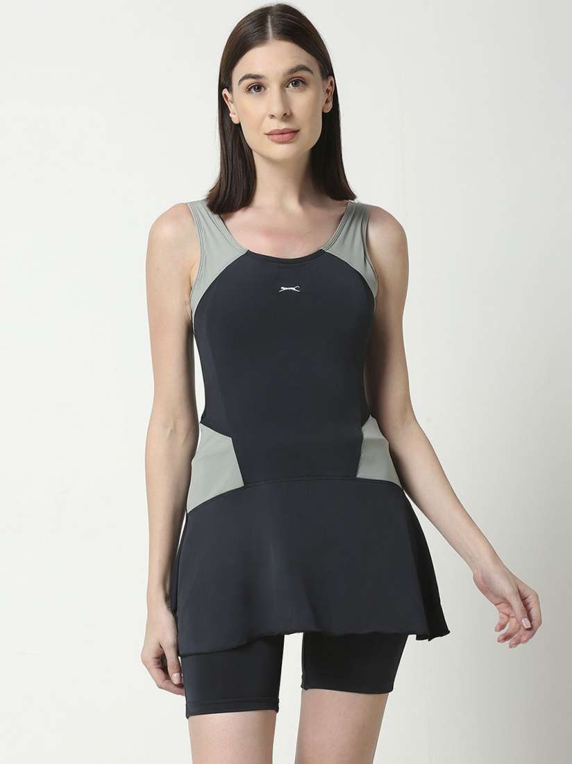 Buy Black Panther Colourblocked Frock Style Swim Set Swimwear for Women 29866473 Myntra
