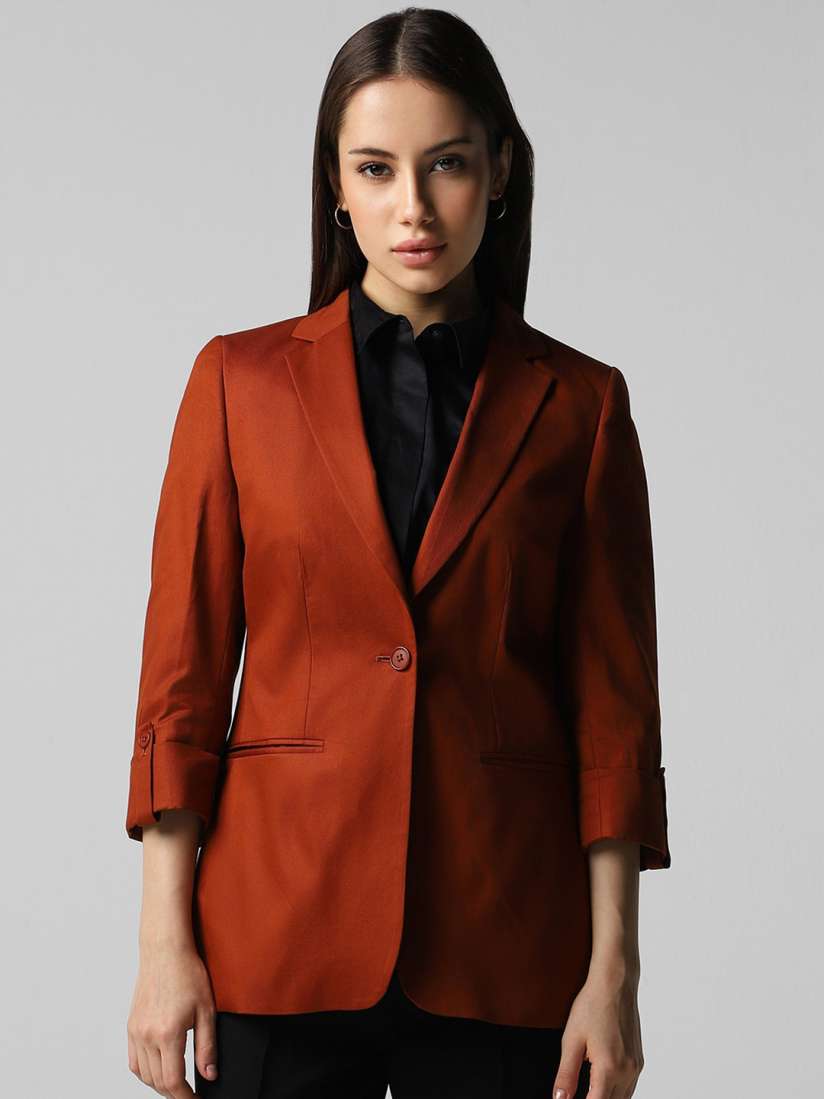 Buy Van Heusen Woman Single Breasted Pure Cotton Formal Blazer Blazers for Women 29867073 Myntra