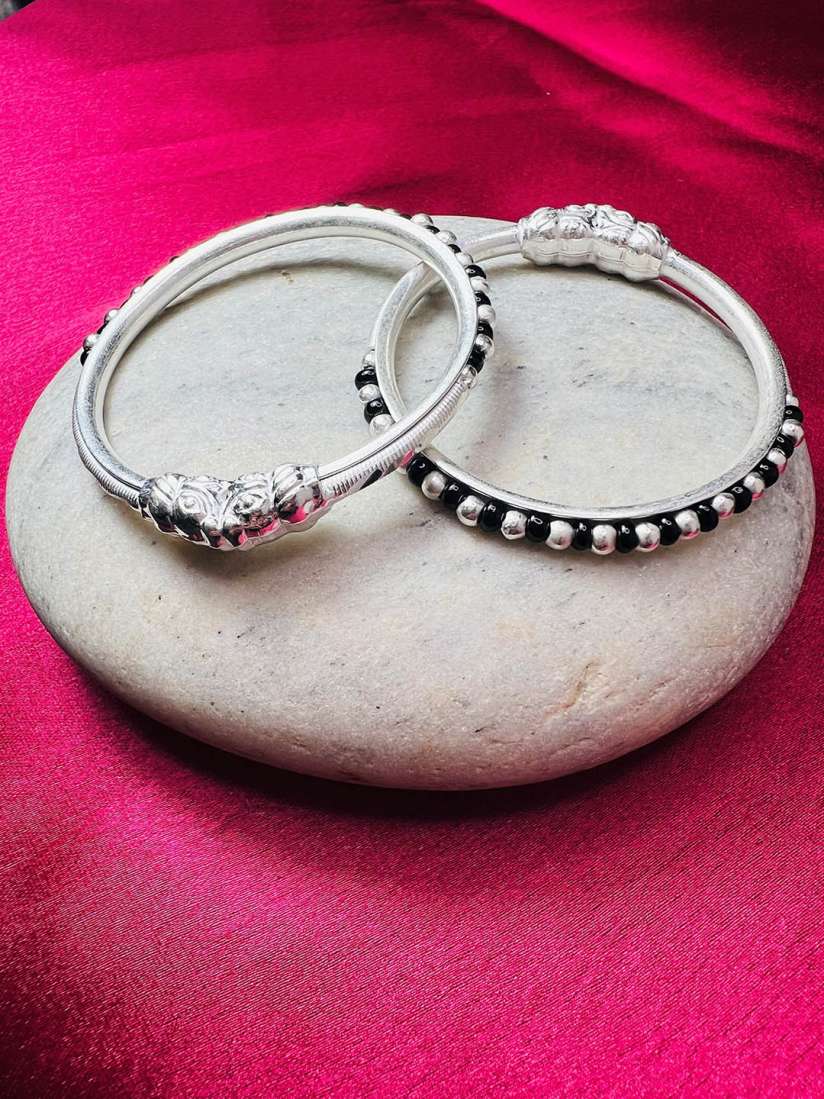 Silver baby bangles price discount