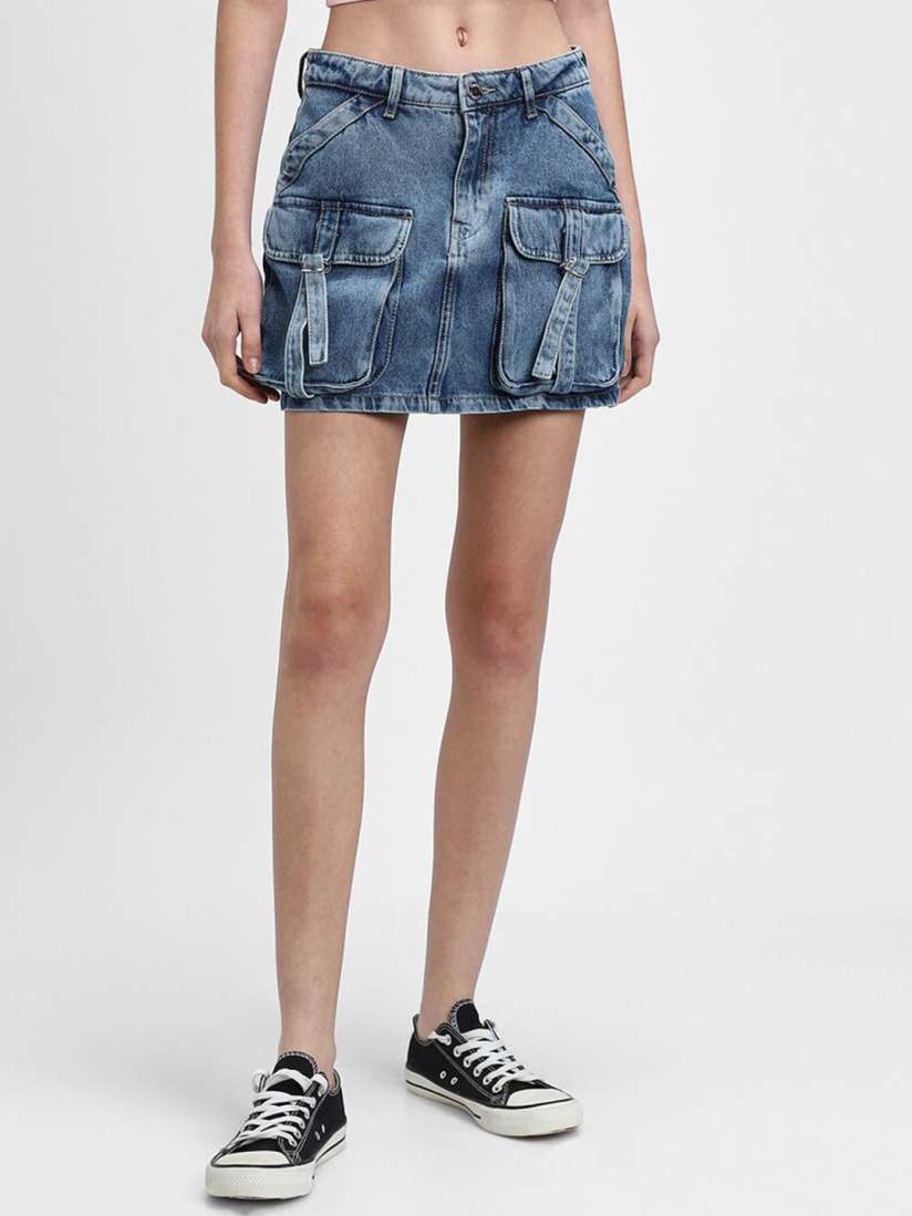 Buy FOREVER 21 Pure Cotton A Line Mini Skirt Skirts for Women 29868678 Myntra