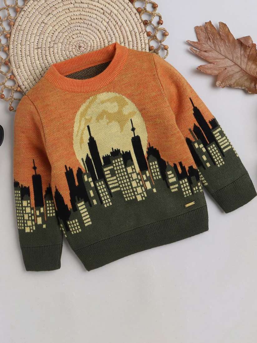 Buy Yellow Apple Boys Printed Woollen Warm Pullover Sweaters for Boys 29869884 Myntra