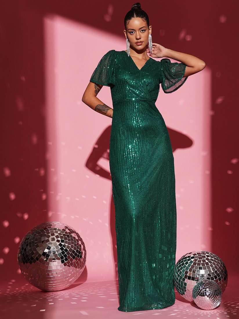Sequin dress myntra 2025