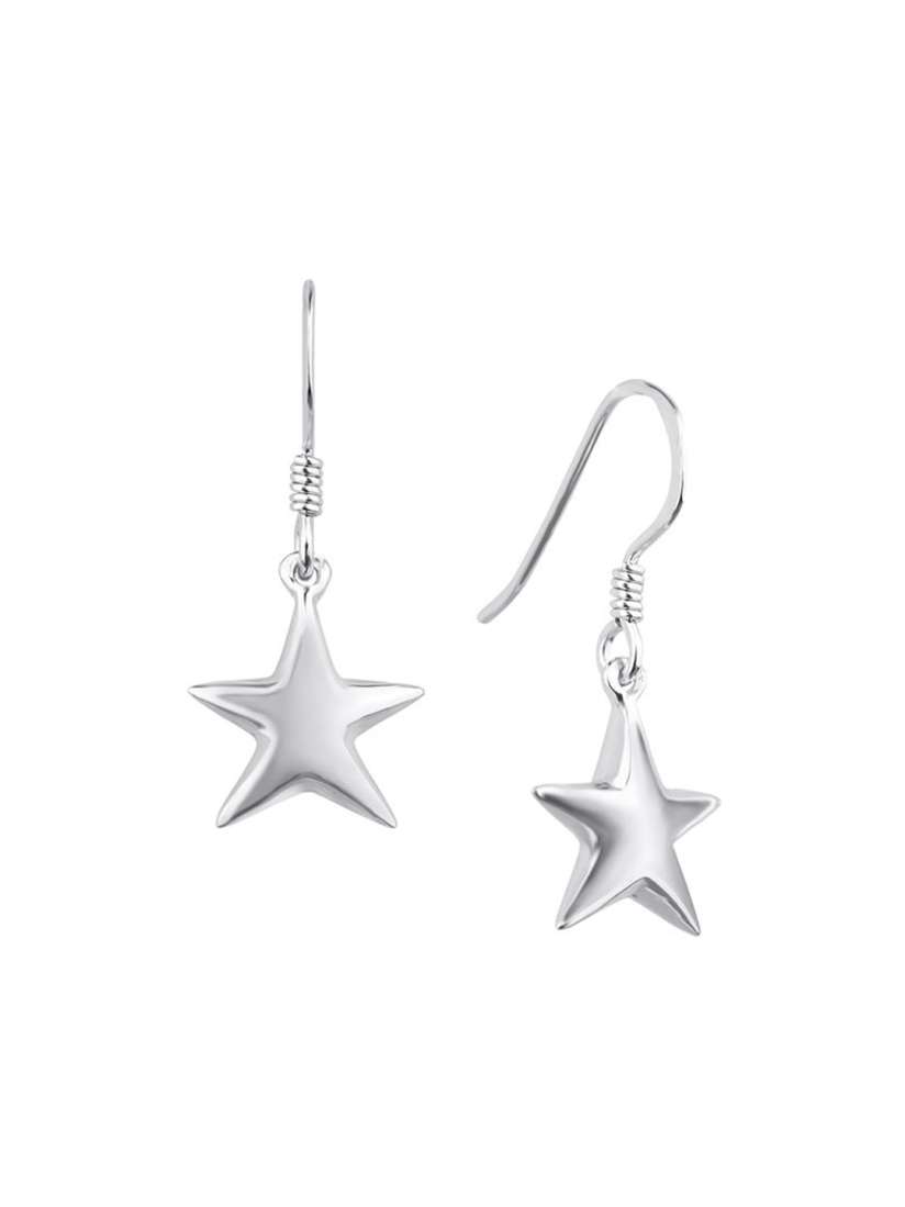 Star shaped drop earrings discount
