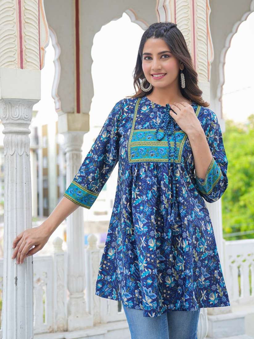 Buy KALINI Floral Printed Flared A Line Kurti Kurtis for Women 29872845 Myntra